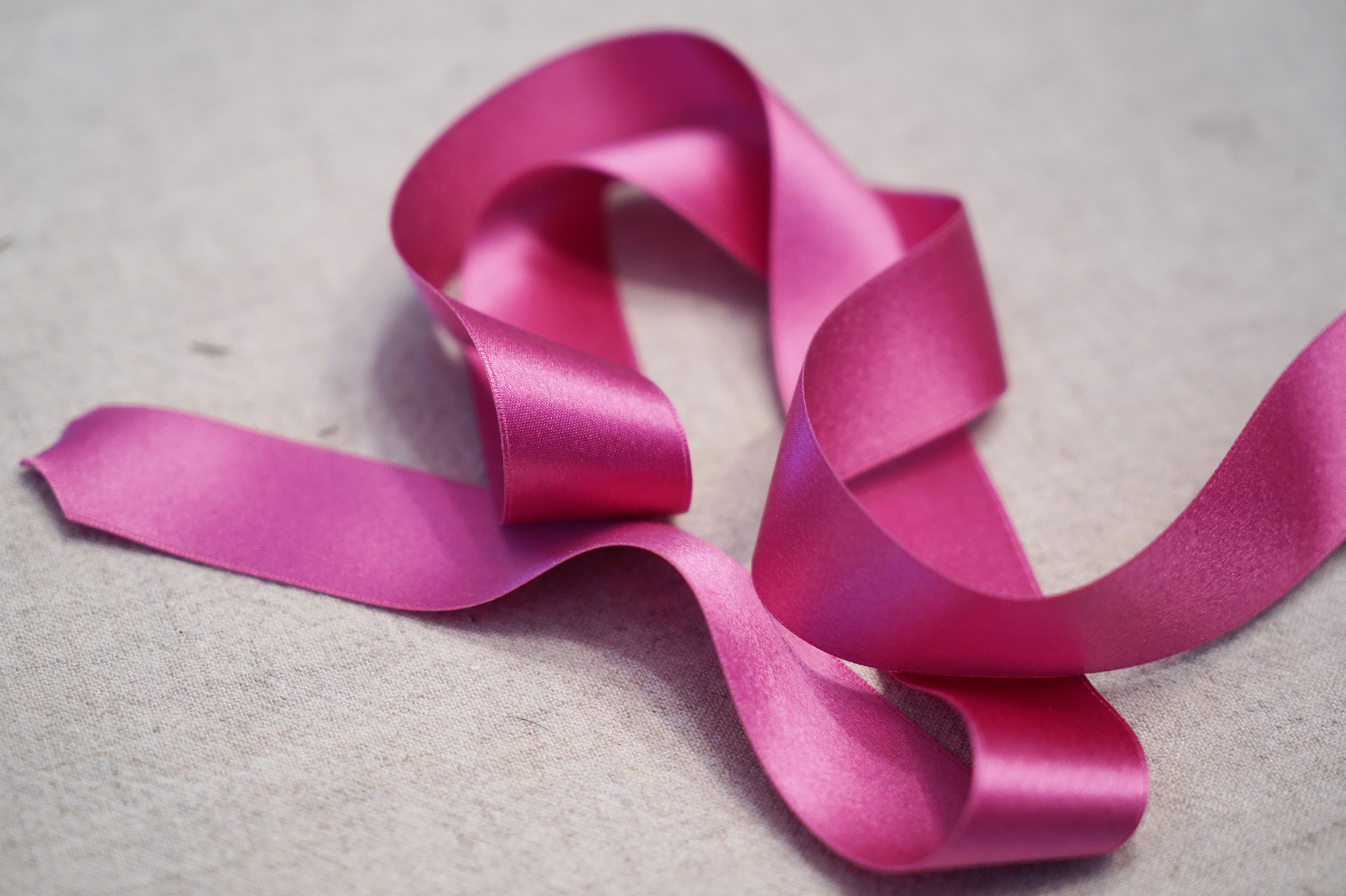 1 Pink Silk Ribbon