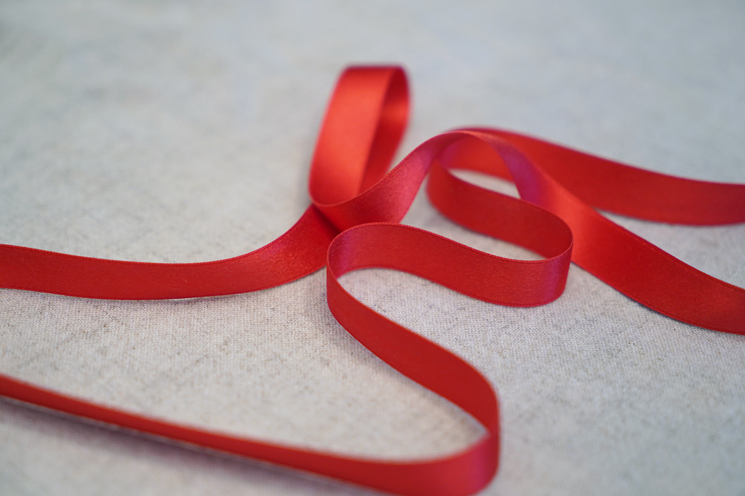 1/2 Scarlet Red Silk Ribbon