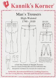 Man's Trousers High-Waisted 1790-1810 (KK4303) - Nehelenia