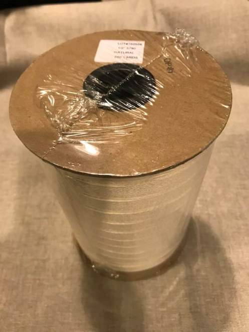 1 Natural Wide Cotton Tape, 10 Yard Roll - Wm. Booth, Draper
